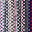 Italian Pink & Gray Multicolor Soft Flamestitch Wool Knit