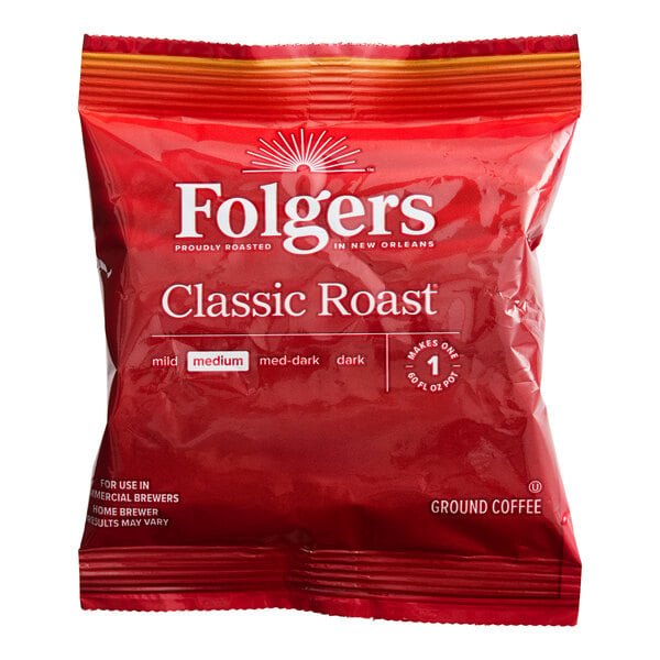Folgers Classic Roast Coffee Packet 1.5 oz. - 42/Case