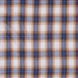 Famous NYC Designer Blue/Gold Plaid Cotton Voile