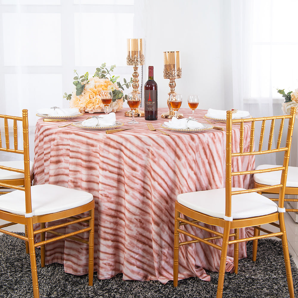 Round Scuba Tablecloth 132 Inch Rust/Burnt Orange