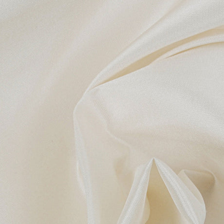 Ivory Polyester and Silk Lightweight Taffeta