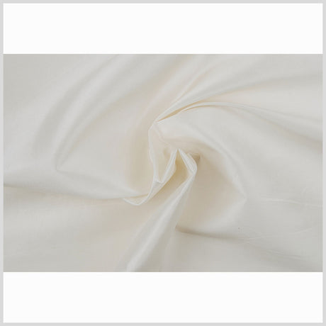 Ivory Polyester and Silk Lightweight Taffeta