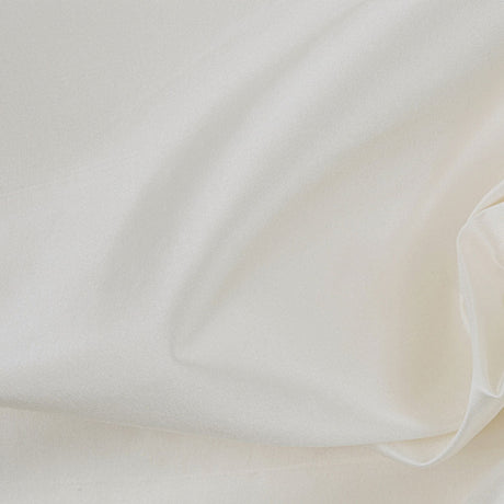 Ivory Polyester and Silk Lightweight Taffeta