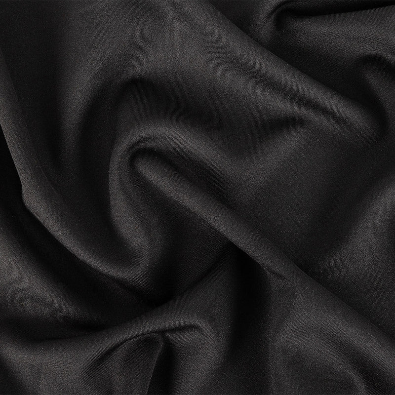 Black Stretch Polyester Tricot