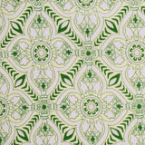 Yellow-Green Floral Burnout Polyester Jersey