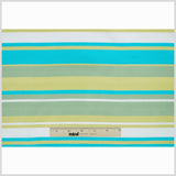 Green and Aqua Striped Shantung/Dupioni