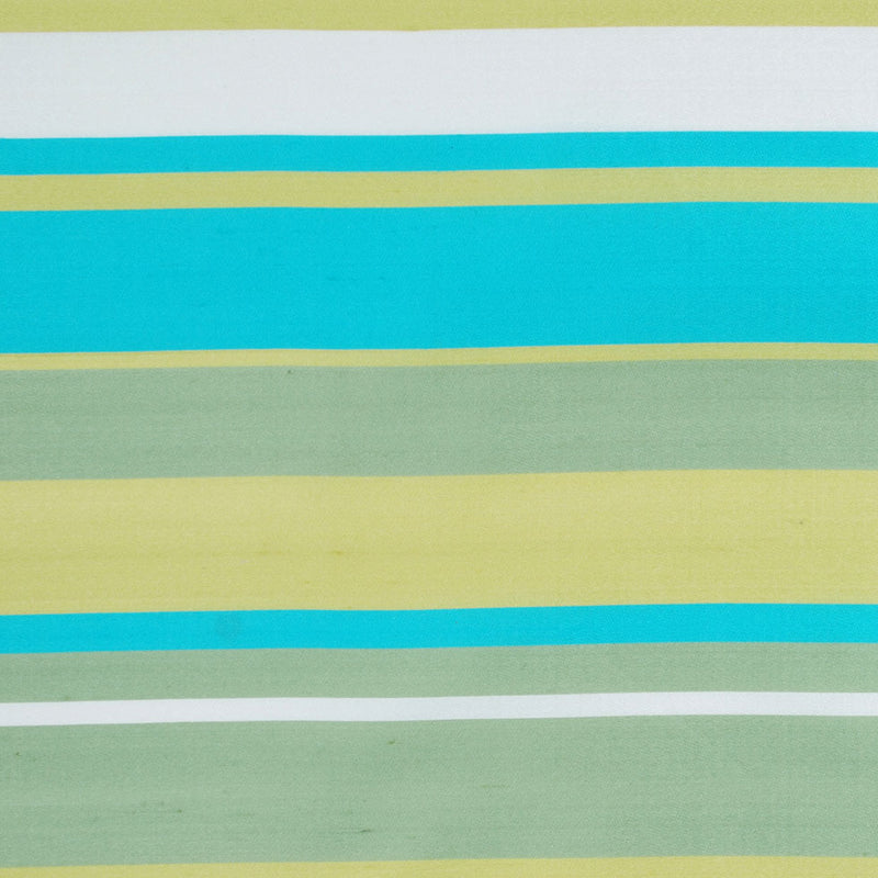 Green and Aqua Striped Shantung/Dupioni