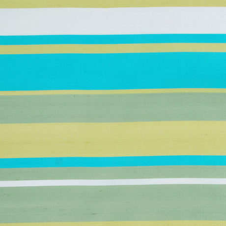 Green and Aqua Striped Shantung/Dupioni