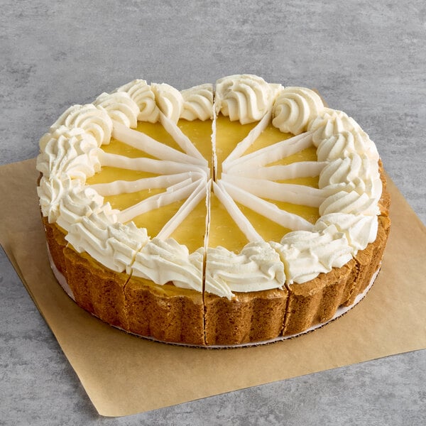 Eli's Cheesecake 14-Slice Pre-Cut Key Lime Pie Cheesecake 100 oz. - 2/Case