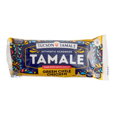 Tucson Foods Individually Wrapped Green Chile and Chicken Tamale 5 oz. - 8/Case