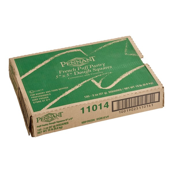 Pennant French 5" x 5" Puff Pastry Dough Sheet 2 oz. - 120/Case