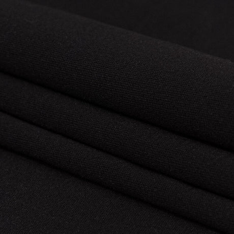 Black Polyester Knit Fleece