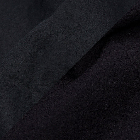 Navy Textured Polyester Woven Bonded to Gray Brushed Cotton Coating