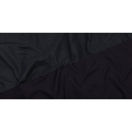 Navy Textured Polyester Woven Bonded to Gray Brushed Cotton Coating