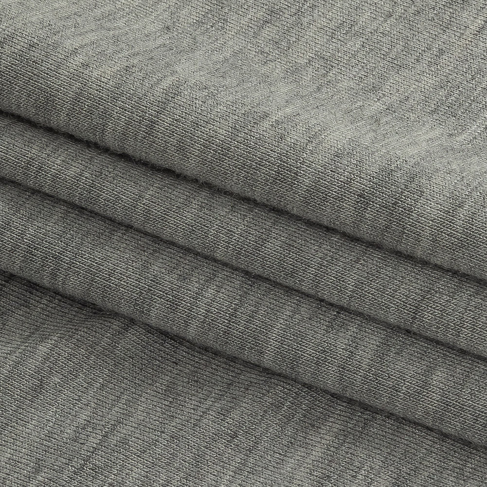 Heathered Drizzle Gray Rayon Jersey