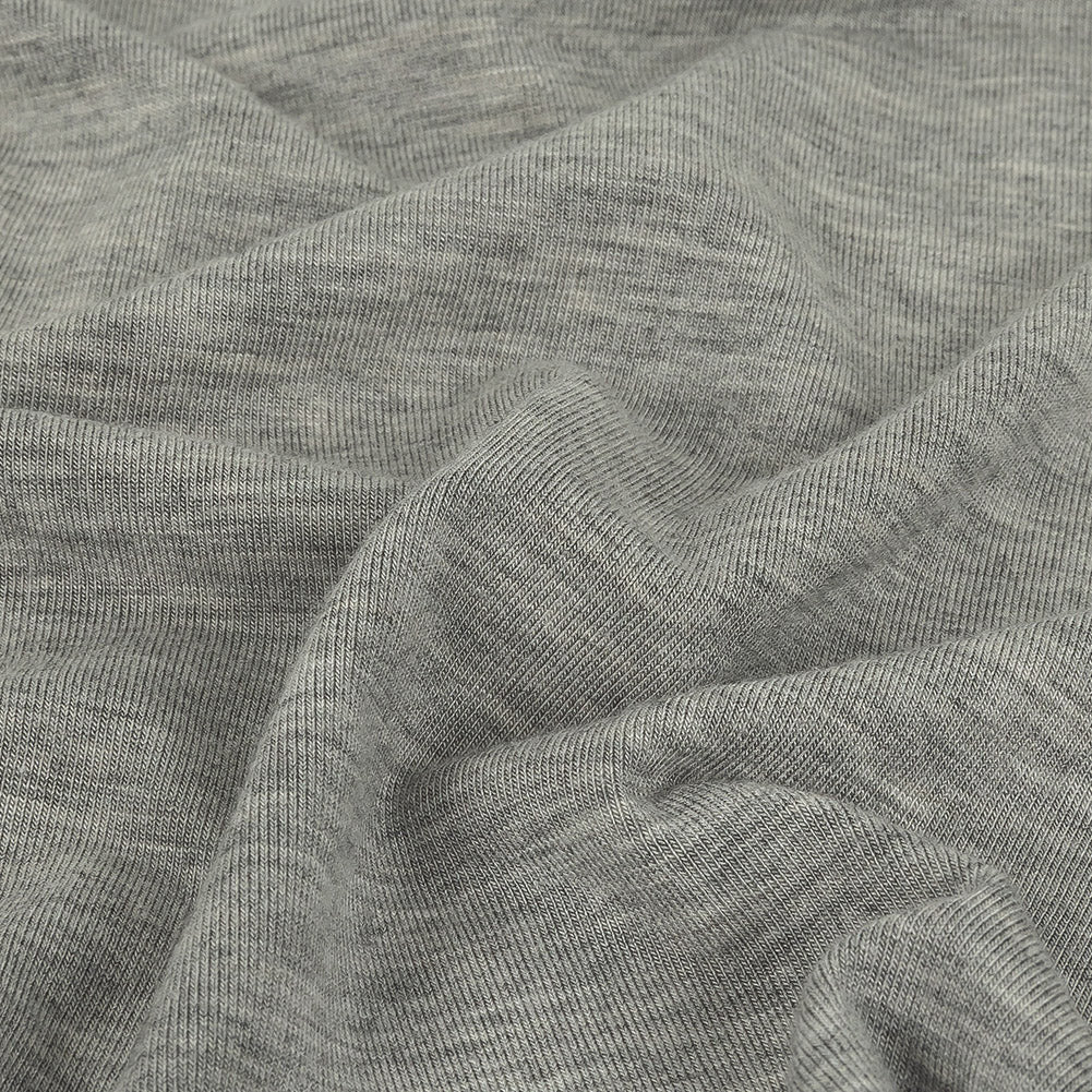 Heathered Drizzle Gray Rayon Jersey