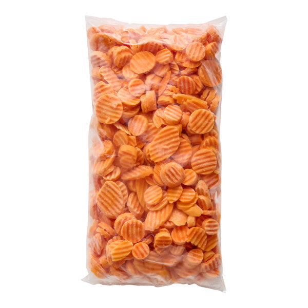 IQF Crinkle-Cut Carrots 2 lb. - 12/Case