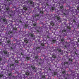 Famous Designer Bright Violet Retro Floral Silk Chiffon Print
