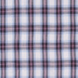 Famous NYC Designer Sky Blue/Rose Plaid Cotton Voile