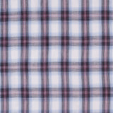 Famous NYC Designer Sky Blue/Rose Plaid Cotton Voile