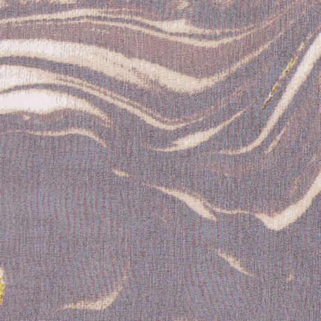 Brown and Pale Beige "Swirling Lava" Silk Chiffon Print
