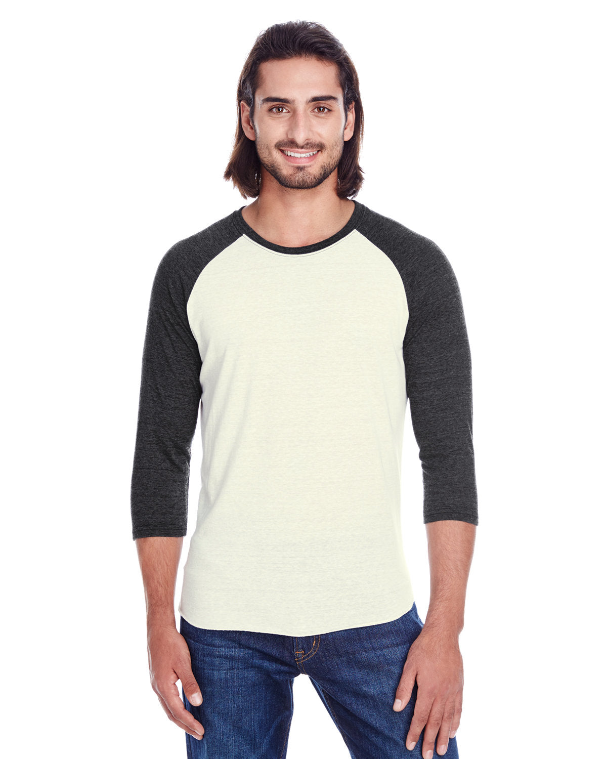 Unisex Triblend Three-Quarter Sleeve Raglan