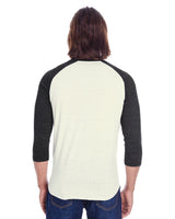 Unisex Triblend Three-Quarter Sleeve Raglan