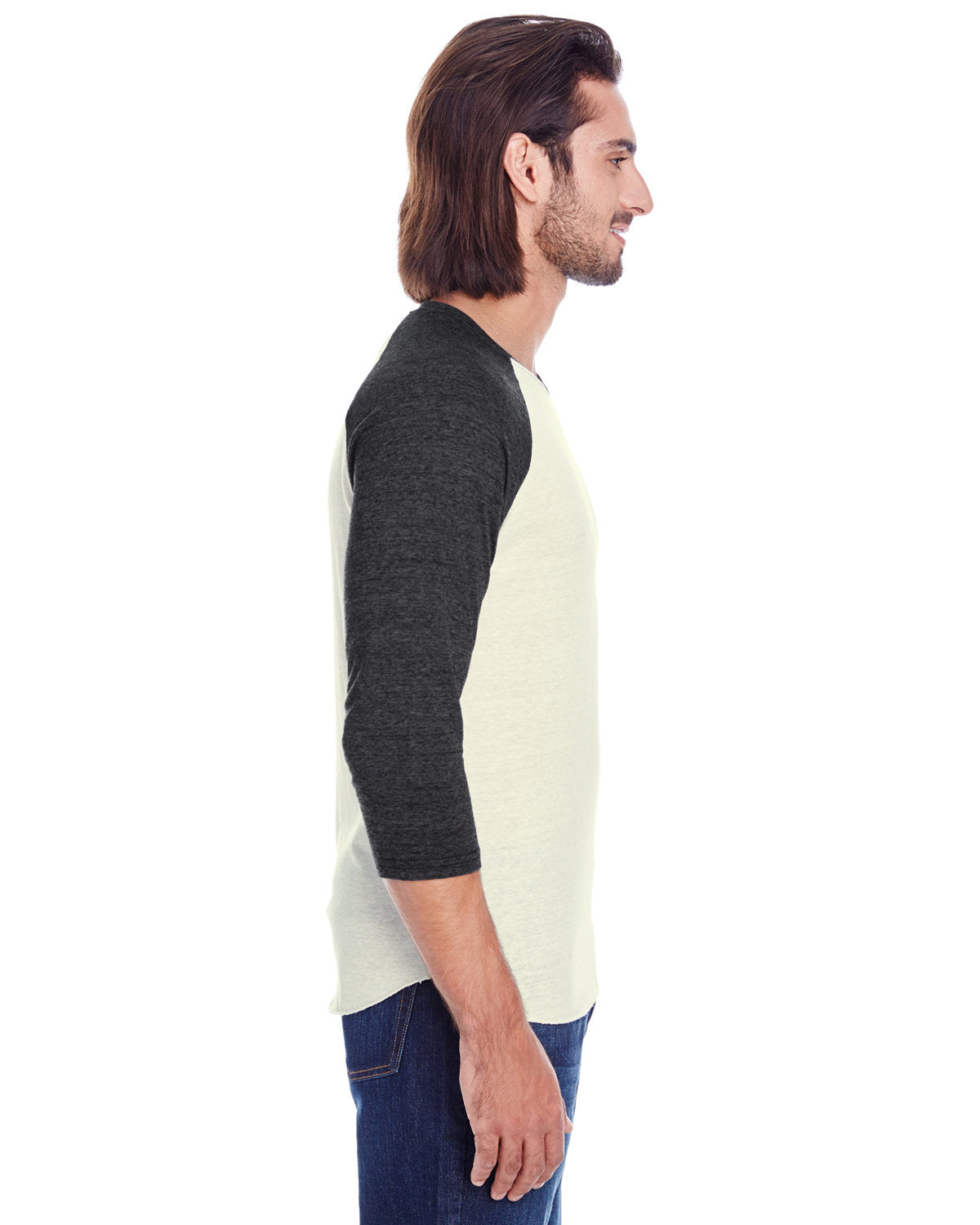 Unisex Triblend Three-Quarter Sleeve Raglan