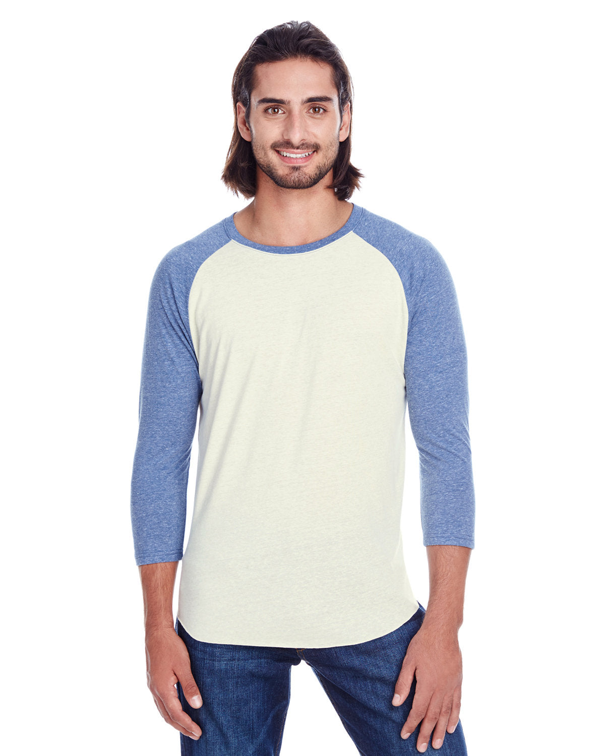 Unisex Triblend Three-Quarter Sleeve Raglan