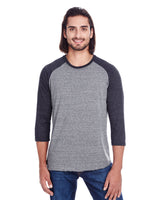 Unisex Triblend Three-Quarter Sleeve Raglan