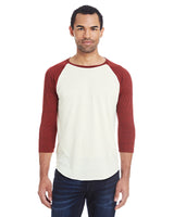 Unisex Triblend Three-Quarter Sleeve Raglan