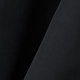 Black Solid Nylon Outerwear