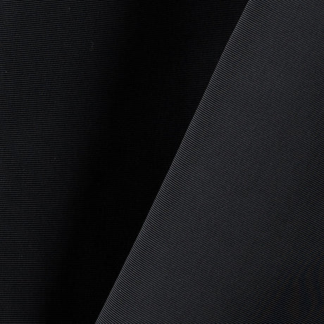 Black Solid Nylon Outerwear
