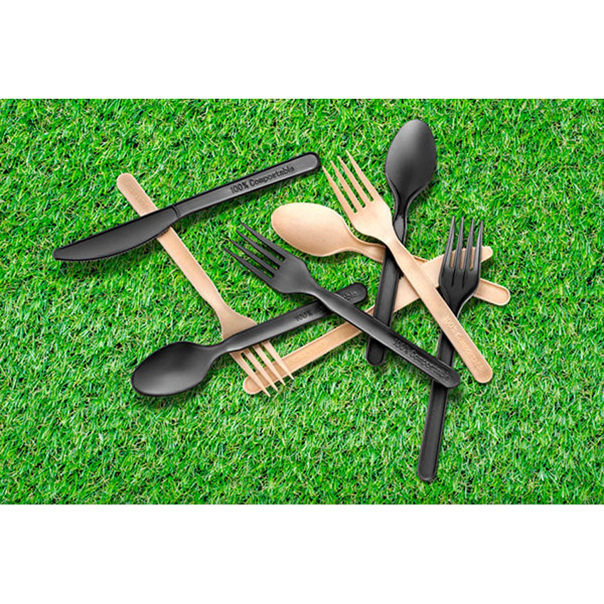 Packnwood Compostable & Heat Proof Bamboo Fiber Knife, 6", Case of 1000