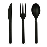 Packnwood Compostable & Heat Proof Black 4 in 1 Cutlery Kit With Kraft Bag, 6", Case of 250