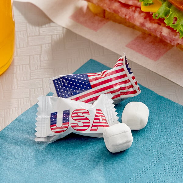 American Flag Buttermints Individually Wrapped - 1,000/Case