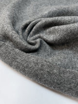 Wool Knitted Fabric Melange Gray