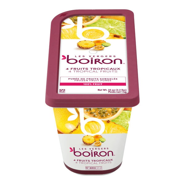 Les Vergers Boiron Tropical Fruits 100% Fruit Puree 2.2 lb. - 3/Case