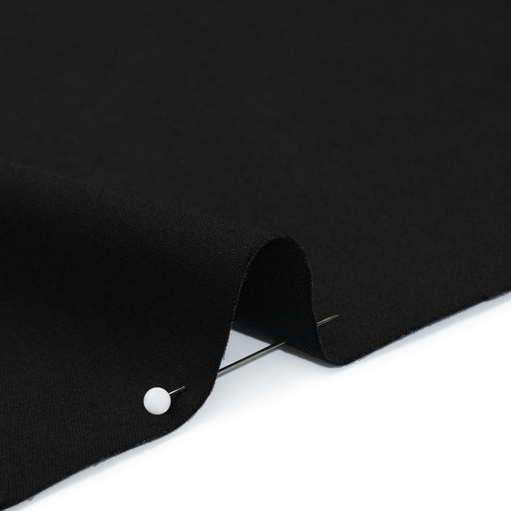 Stretch Cotton Sateen - Black - Deadstock