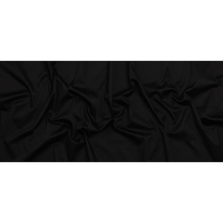 Stretch Cotton Sateen - Black - Deadstock