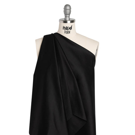 Stretch Cotton Sateen - Black - Deadstock
