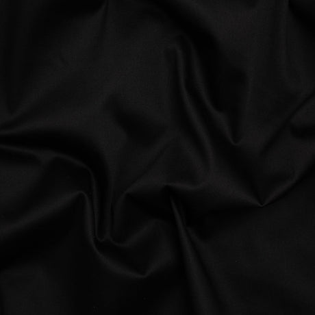 Stretch Cotton Sateen - Black - Deadstock