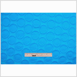 Embroidered Cotton Voile - Bright Aqua Polka Dots