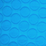 Embroidered Cotton Voile - Bright Aqua Polka Dots
