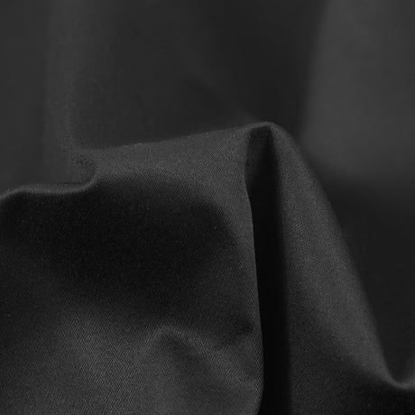 Black Stretch Cotton Sateen