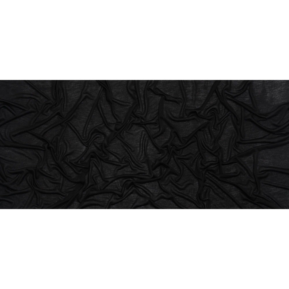 Lightweight Viscose and Silk Jersey - Black - Deadstock