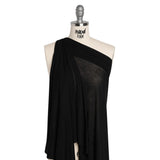 Lightweight Viscose and Silk Jersey - Black - Deadstock