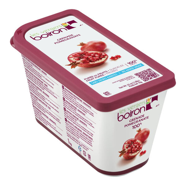 Les Vergers Boiron Pomegranate 100% Fruit Puree 2.2 lb. - 3/Case