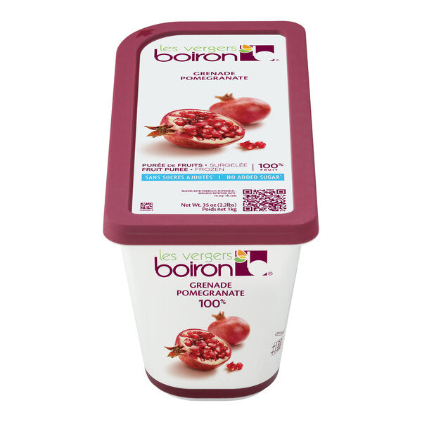 Les Vergers Boiron Pomegranate 100% Fruit Puree 2.2 lb. - 3/Case