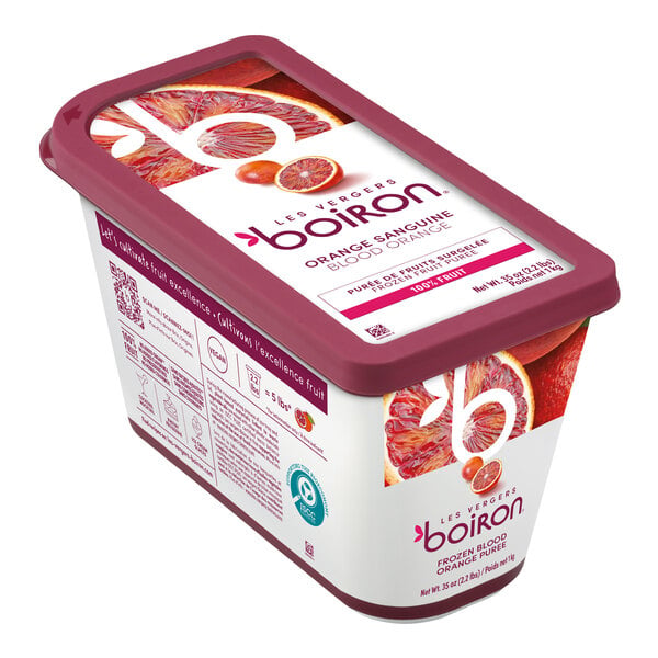 Les Vergers Boiron Blood Orange 100% Fruit Puree 2.2 lb. - 6/Case